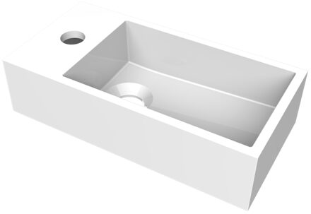 Arcqua Fontein Arcqua Flair 36x18x9 cm met Kraangat Links Glans Wit