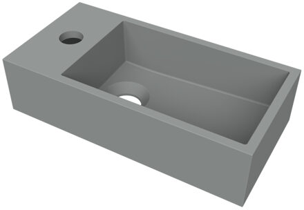 Arcqua Fontein Arcqua Flair 36x18x9 cm met Kraangat Links Mat Grijs