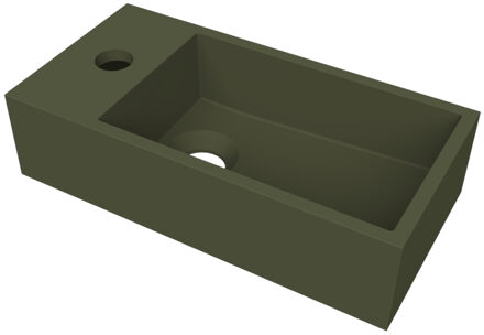 Arcqua Fontein Arcqua Flair 36x18x9 cm met Kraangat Links Mat Groen