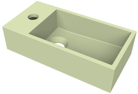 Arcqua Fontein Arcqua Flair 36x18x9 cm met Kraangat Links Mat Pastel Groen