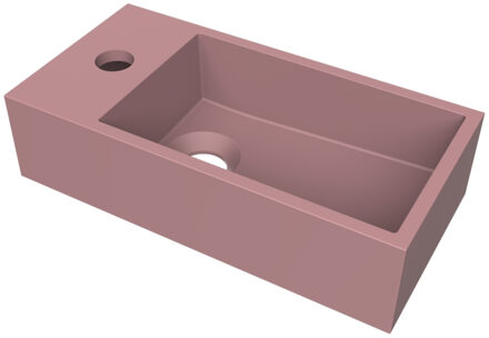 Arcqua Fontein Arcqua Flair 36x18x9 cm met Kraangat Links Mat Roze