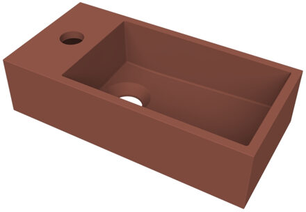 Arcqua Fontein Arcqua Flair 36x18x9 cm met Kraangat Links Mat Terracotta