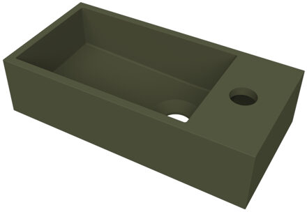 Arcqua Fontein Arcqua Flair 36x18x9 cm met Kraangat Rechts Mat Groen