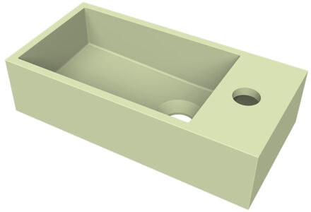 Arcqua Fontein Arcqua Flair 36x18x9 cm met Kraangat Rechts Mat Pastel Groen