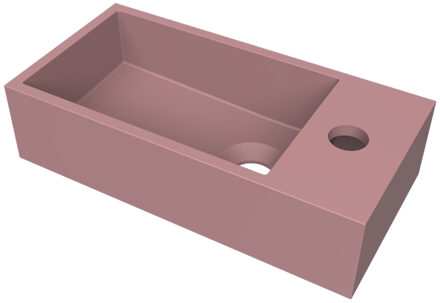 Arcqua Fontein Arcqua Flair 36x18x9 cm met Kraangat Rechts Mat Roze