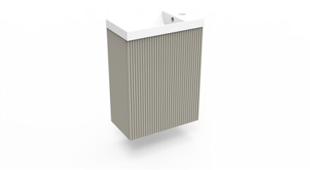 Arcqua Fonteinkast Clay Arcqua Ridge 40x55x28 cm Incl. Fontein Glans Wit Met Overloop