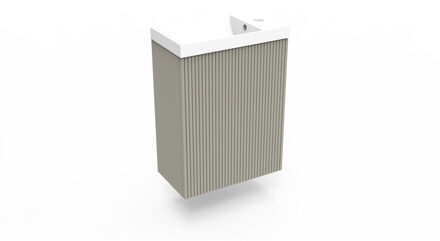 Arcqua Fonteinkast Clay Arcqua Ridge 40x55x28 cm Incl. Fontein Mat Wit Met Overloop Arcqua