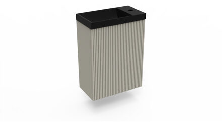 Arcqua Fonteinkast Clay Arcqua Ridge 40x55x28 cm Incl. Fontein Mat Zwart Zonder Overloop