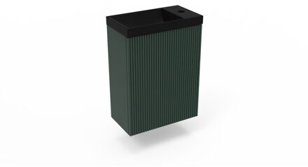 Arcqua Fonteinkast Highland Green Arcqua Ridge 40x55x28 cm Incl. Fontein Mat Zwart Zonder Overloop Arcqua