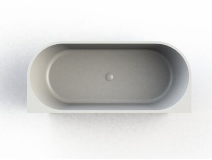 Arcqua Half Vrijstaand Bad Arcqua Pinto Back To Wall 180x80x57 cm Glans Wit