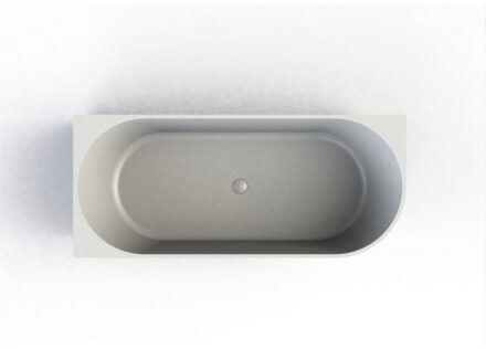 Arcqua Half Vrijstaand Hoekbad Arcqua Pinto Back To Wall 170x73x57 cm Glans Wit Links