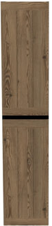 Arcqua Hoge Kast Arqua Nature Kolomkast 170 cm Eiken Mat Zwart