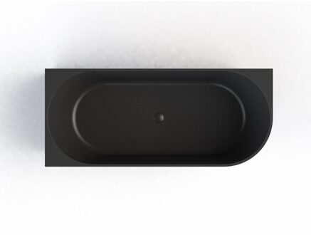 Arcqua Ligbad Arqua Pinto Muurbad 160*70 cm Links Mat Zwart Arcqua