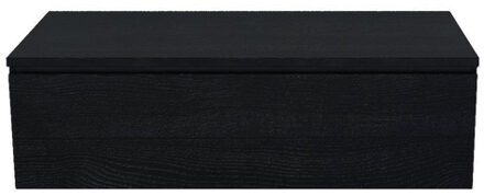 Arcqua Living Onderkast - 100x46x30cm - 1 lades - greeploos - gemelamineerd spaanplaat - oak black ONK494212 Oak Black (Hout)