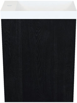 Arcqua Marble Fonteinset - 40x22x54.5cm - fontein mat wit - met overloop - oak black FNK499411 Black Oak mat