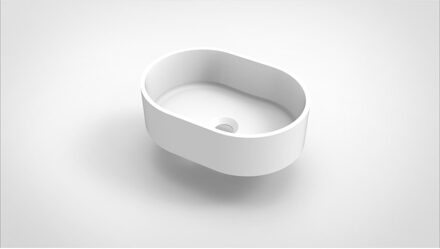 Arcqua Opbouw Waskom Arcqua Case Ovaal 40x28 cm Mat Wit Arcqua