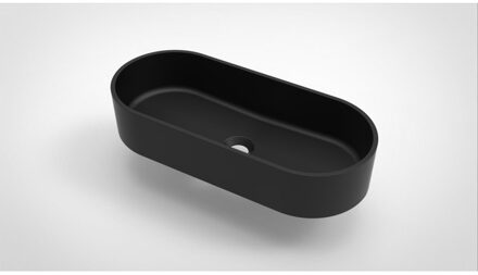 Arcqua Opbouw Waskom Arcqua Case Ovaal 60x26 cm Mat Zwart