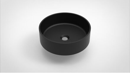 Arcqua Opbouw Waskom Arcqua Case Rond 40 cm Mat Zwart