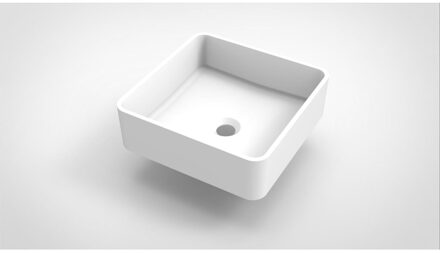 Arcqua Opbouw Waskom Arcqua Case Vierkant 37x37 cm Mat Wit