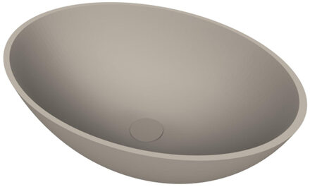 Arcqua Prince waskom - opbouw - ovaal - 49x34cm - mat klei WAS855728 Klei mat
