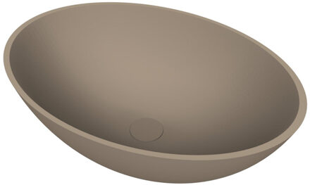 Arcqua Prince waskom - opbouw - ovaal - 49x34cm - mat truffel WAS807105 Truffel mat