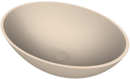 Arcqua Prince waskom - opbouw - ovaal - 49x34cm - mat zand WAS558496 Zand mat