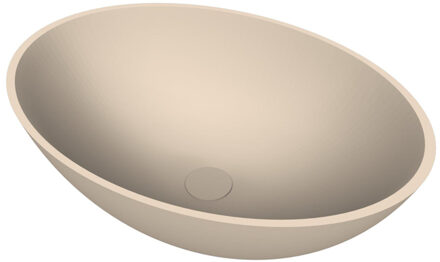 Arcqua Prince waskom - opbouw - ovaal - 49x34cm - mat zand WAS558496 Zand mat