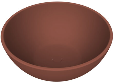 Arcqua Prince waskom - opbouw - rond - 38cm - mat terracotta WAS756438 Terracota mat