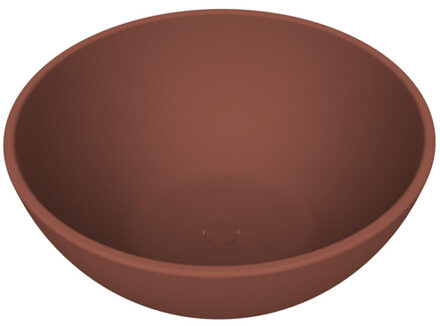Arcqua Prince waskom - opbouw - rond - 38cm - mat terracotta WAS756438 Terracota mat