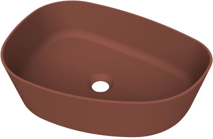 Arcqua Rocker Opbouw Waskom Organisch L 50x37 Mat Terracotta