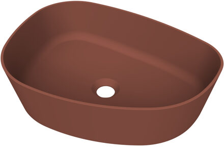 Arcqua Rocker Opbouw Waskom Organisch L 50x37 Mat Terracotta