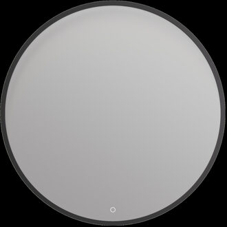 Arcqua Spiegel Arcqua Framed 80 Cm Rond mat Zwart Front LED Verlichting