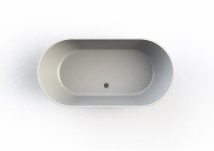 Arcqua Vrijstaand Ligbad Arcqua Cusco Cast Marble 175x85x55 cm Mat Wit