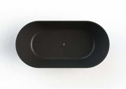 Arcqua Vrijstaand Ligbad Arcqua Cusco Cast Marble 175x85x55 cm Mat Zwart