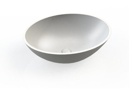 Arcqua Waskom Aquasplash Prince Cast Marble 49x34 cm Ovaal Glans Wit Aquasplash