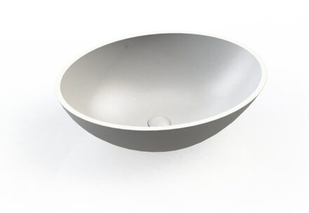 Arcqua Waskom Aquasplash Prince Cast Marble 49x34 cm Ovaal Mat Wit Aquasplash