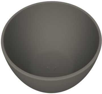 Arcqua Waskom Arcqua Prince Opbouw 38x14 cm Rond Mat Quartz Grijs