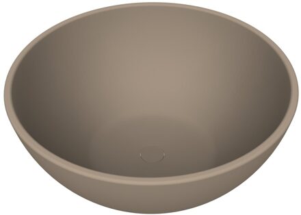 Arcqua Waskom Arcqua Prince Opbouw 38x14 cm Rond Mat Truffel