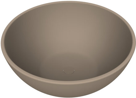 Arcqua Waskom Arcqua Prince Opbouw 38x14 cm Rond Mat Truffel