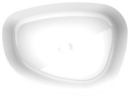 Arcqua Waskom Arcqua Rocker Cast Marble 50x37 cm Organisch Glans Wit Arcqua