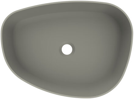Arcqua Waskom Arcqua Rocker Cast Marble 50x37 cm Organisch Rechts Mat Beton Grijs