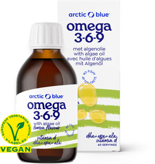 Arctic Blue Algenolie DHA en EPA en Hennepzaadolie ALA met vitamine D3 - 150 ml