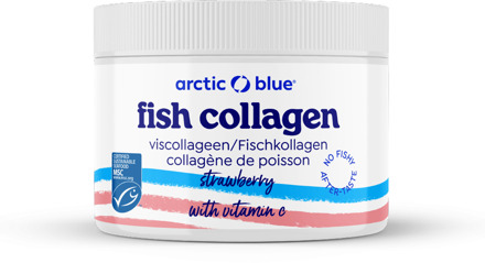 Arctic Blue Pure Arctische Viscollageen met Aardbeismaak - 150 gram - Beperkt houdbaar