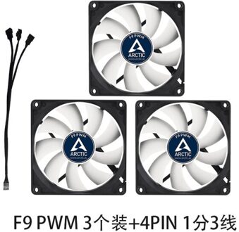 Arctic F9 Pwm REV.2 90Cm Computerkast Koelventilator 90Mm Dunne Stille Desktop Cpu Cooler Fan 4PIN Pwm cpu Quiet Koelventilator F9 PWM Three packs