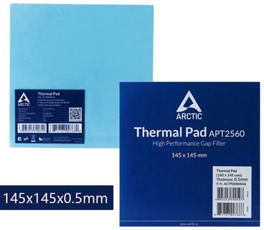 Arctic Hoge Efficiënte Thermische Pad 145x145x0.5/1.0/1.5Mm Grafische Kaart Geheugen North En South Bridge Water Thermische Pad 6.0 W/Mk 145X145X0.5mm