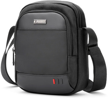 ARCTIC HUNTER New Multifunction Crossbody Bag for Men Waterproof Shoulder Bags Fit 8 Inch Ipad Cellphone Business Black Bag Pack