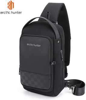 ARCTIC HUNTER Sling Bags for Men Waterproof Crossbody Bag USB Charging Single Bag Male Chest Pack Fit 9.7 Inch Messenger Bolsa