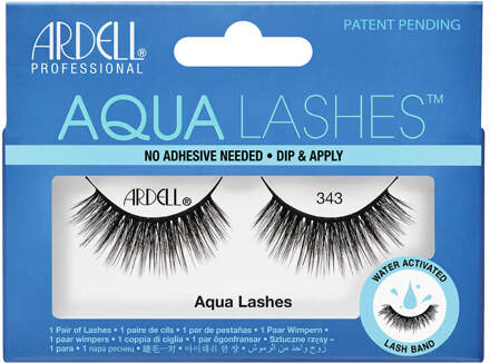 Ardell Aqua Lash 343 | Nepwimpers | Geen lijm nodig | Geactiveerd door water | Herbruikbaar | Zwart