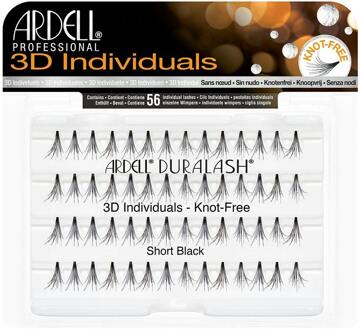 Ardell Kunstwimpers Ardell 3D Individuals Knot-Free Short Black 56 st