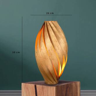 Ardere tafellamp, kersen, hoogte 50 cm licht hout